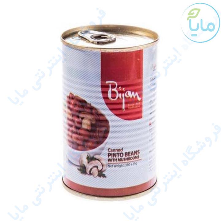 کنسرو لوبیا چیتی با قارچ بیژن 380 گرم Bijan Canned Pinto Beans with Mashroom - 380 gr